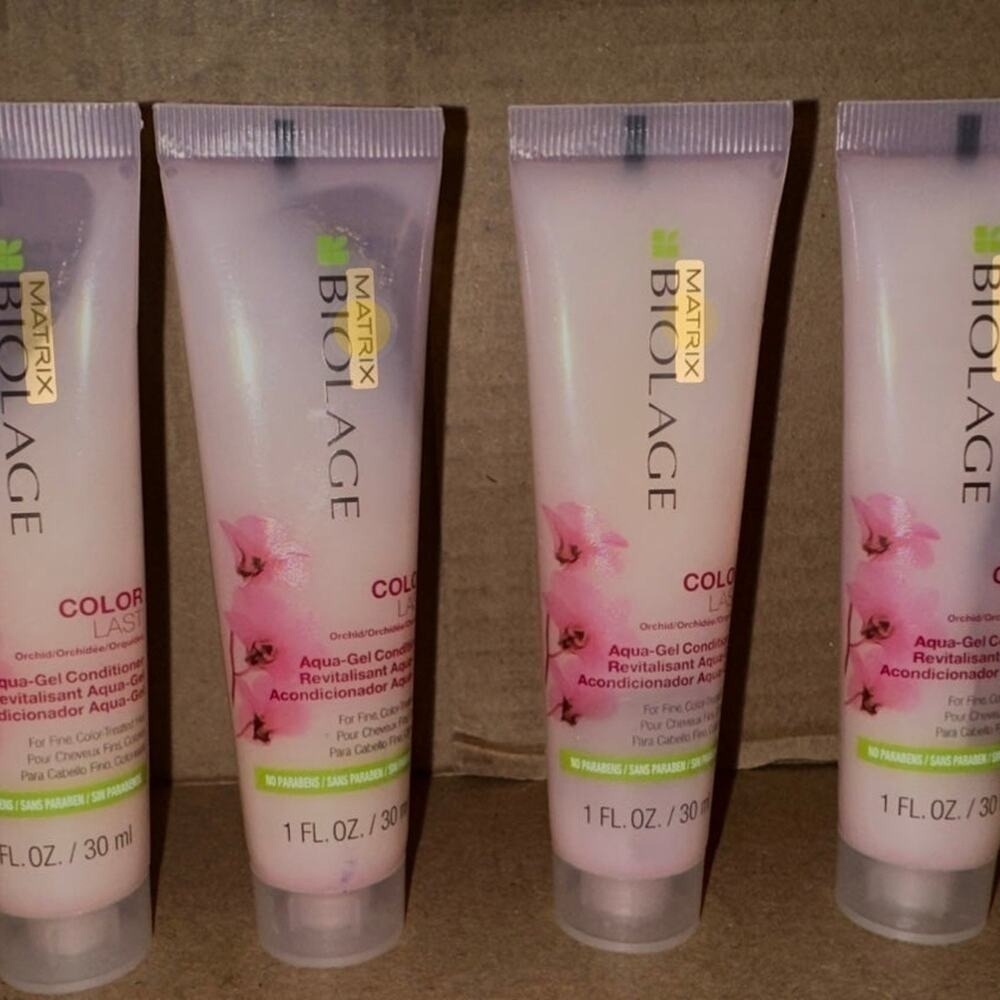 Matrix Biolage ColorLast Aqua Gel‎ Conditioner Travel Size Set of 4 Tubes hair